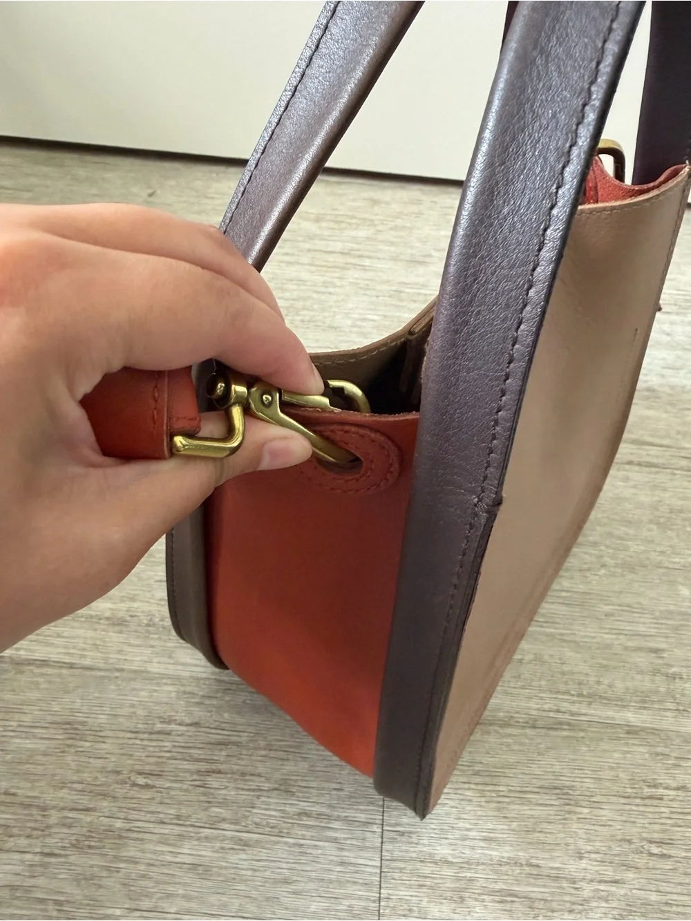 Madewell Sydney Leather Crossbody in Colorblock